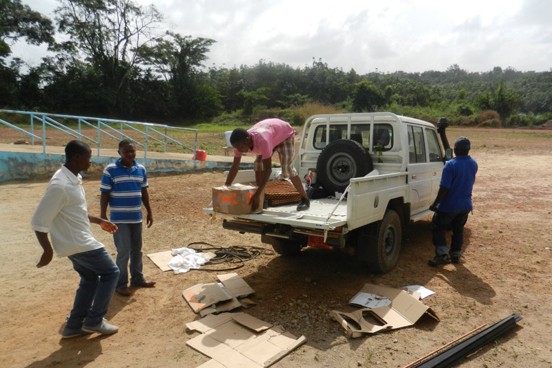 Unloading of materials