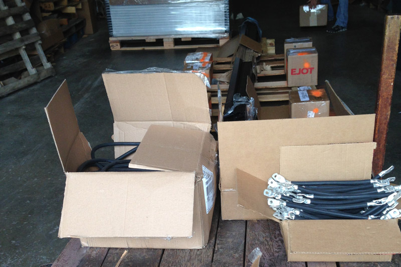 Equipment repackaged and ready to ship from Parkersburg, WV