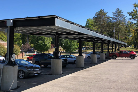 WV Wesleyan Carport Charging Station